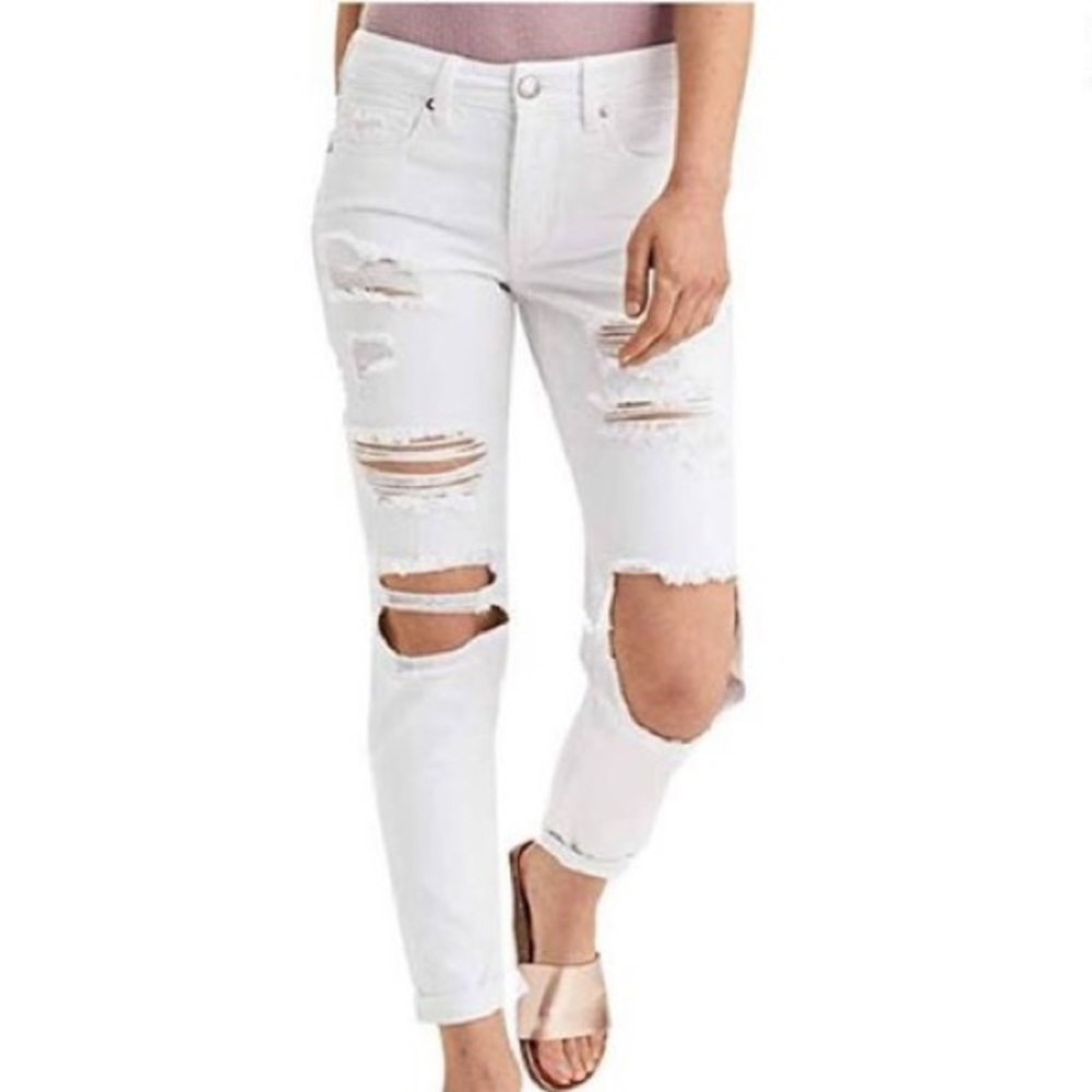 American Eagle Outfitters White Distressed Jeans